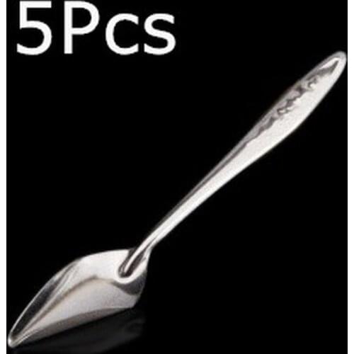 5Pcs Parrot Baby Bird Pointed Feeding Spoon Stainless Steel Milk Medicine Parrot Feeders for All Baby Birds Peony Cockatiel