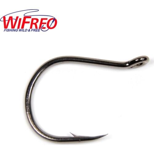 [ 50PCS/Lot ] High Carbon Steel Barbed Strong Wide Gap Hooks for Bait Fishing Size 1/0 2/0 3/0 4/0 5/0 [YG0002]