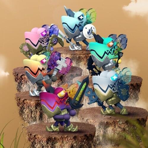 6 pcs/lot LAMTOYS X Dream of A New Continent Chameleon Blind Box Toys Guess Bag Caja Ciega Toy for Boy Figures Model Girls Gift