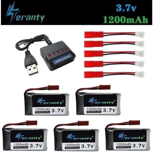 3.7V 1200mah Rechargeable Battery for HQ859B HQ898B H11D H11C T64 T04 T05 F28 F29 T56 T57 Drone 903052 3.7V lipo battery Charger