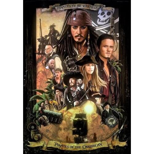 JMINE Div 5D Caribbean Pirates Ship Sea Ocean Full Diamond Painting cross stitch kits art Scenic 3D paint by diamonds