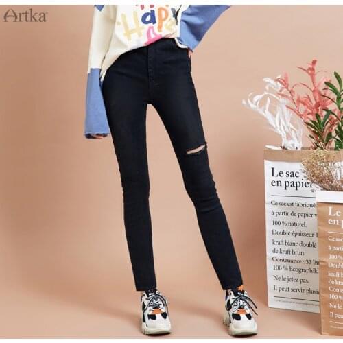 Женские джинсы скинни Artka China At AliExpress