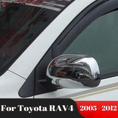 For Toyota RAV4 2005-2019 2010 2011 2012 Third Generation Chrome Rearview Mirror Cover Trim Rear View Mirrors Covers Car Styling