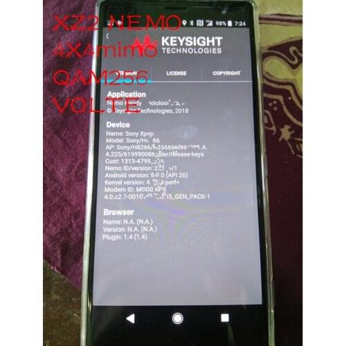 Free shipping DHL+ XZ2 H8166/H8266/H8296 NEMO HANDY &NMR & + VOLTE+ 4x4MIMO + 256QAM+3CC+4CC+55CC Testing