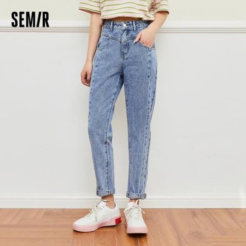 SEMIR Denim Trousers Women Low-Waisted Butt-Lifting Slim-Fitting Feet Pants Spring Summer 2021 New Light Blue Jeans For Ladies