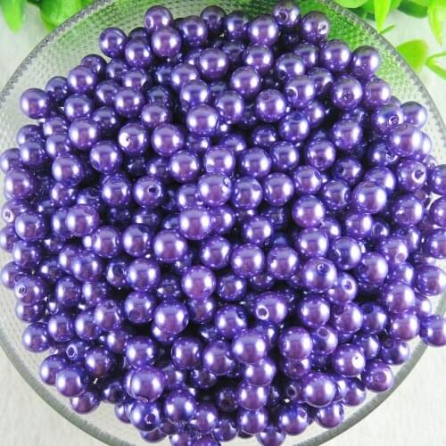 6mm 8mm 10mm 12mm 14mm Purple ABS Imitation Pearls Beads, Making jewelry diy beads, Jewelry Handmade necklace Hole: 2mm AS-32