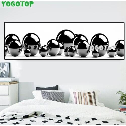 Black and white ball Diamond Embroidery modern Wall Decor Diamond Painting Full Crystal Mosaic Picture of Rhinestone YY5096