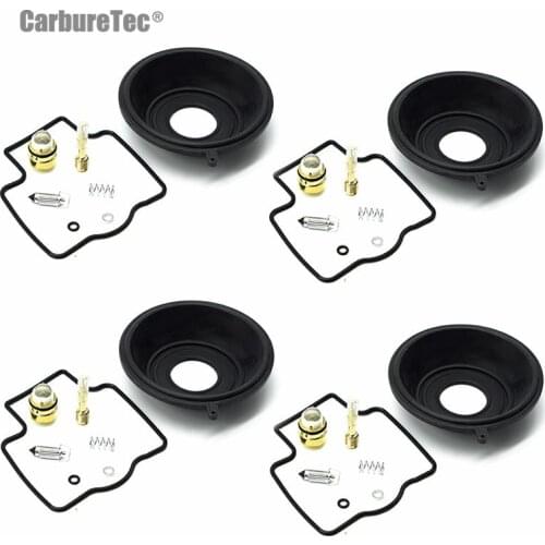 For Kawasaki ZX600 Ninja ZX-6 1990-2005 ZX 600 ZX6 Carburetor Repair Kit Chamber Gasket Float Valve Seat Vacuum Diaphragm 4 Sets