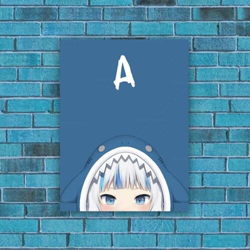 Gawr Gura Hololive Anime Home Decor Canvas Painting Wall Pictures Living Room Decoration Art Manga Posters Prints