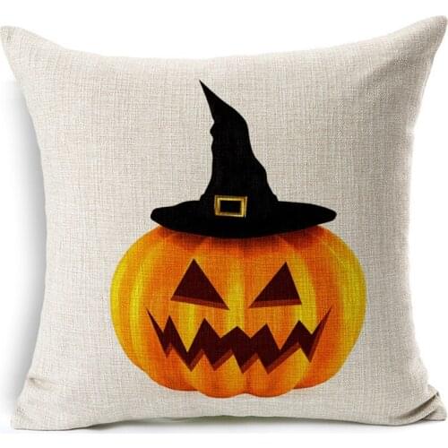 Hot Sale Pillow Covers Halloween Holiday Topic Pattern Fashion Style45X45CM Linen Pillow Cover\Home Decorative Linen Cushion