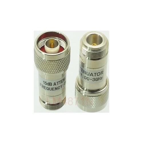 Hot Factory Direct Wholesale 1pce Attenuator 2W 2 Watts DC-3 Ghz 15dB N RF coaxial Power plug M to jack F 50resistance