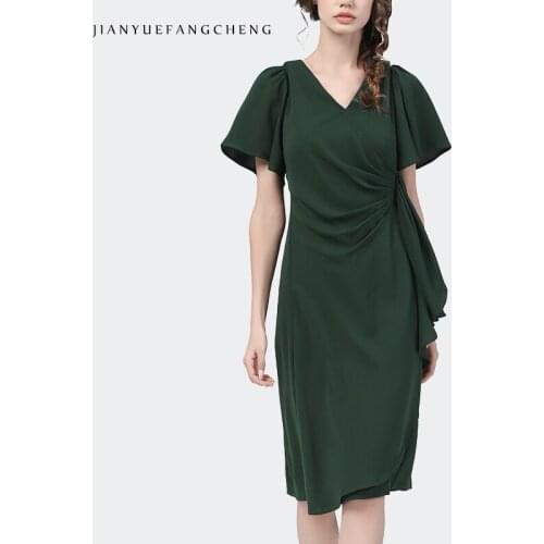 Jianyuefangcheng Green Summer Dresses