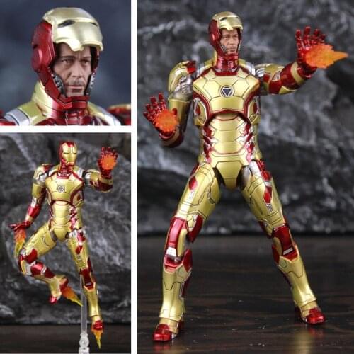 2021 Marvel Classic Iron Man MK42 Mark42 7" Movie Action Figure Mark 42 Avengers Tony Stark Legends Original ZD Toys Doll Model