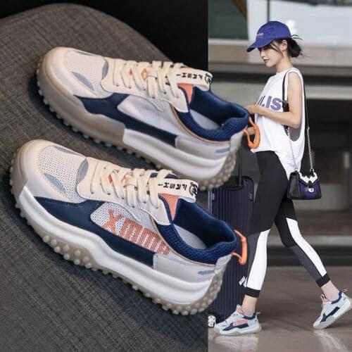 Womens fashion ins microfiber breathable mesh womens shoes 2021 summer new versatile casual breathable sneakers