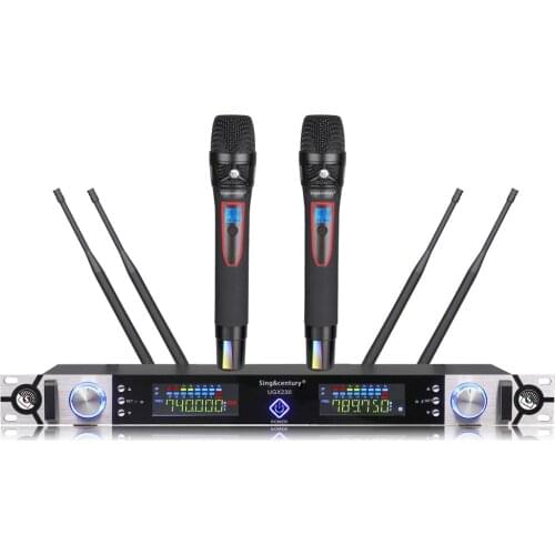 UGX23 True diversity UHF wireless microphone factory direct sales one drag two KTV professional performance wireless mic usa