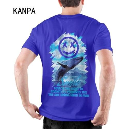 2021 Fashion Design Mens Cotton T-shirt Smile Short Sleeve Anime T Shirt Men Summer Tops Man High Street Graphic Blue WhaleTees