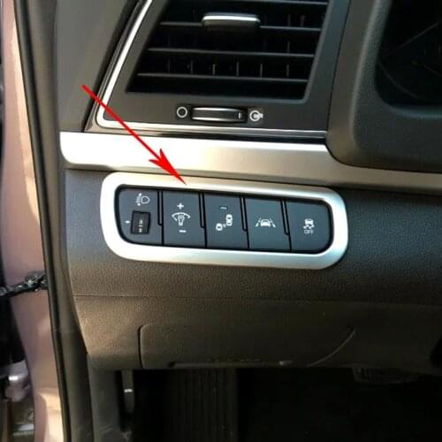 For Hyundai Elantra Avante 2016 2017 6th Car Interior Front Head Light Lamp Control Button Switch Cover Trim Car Styling