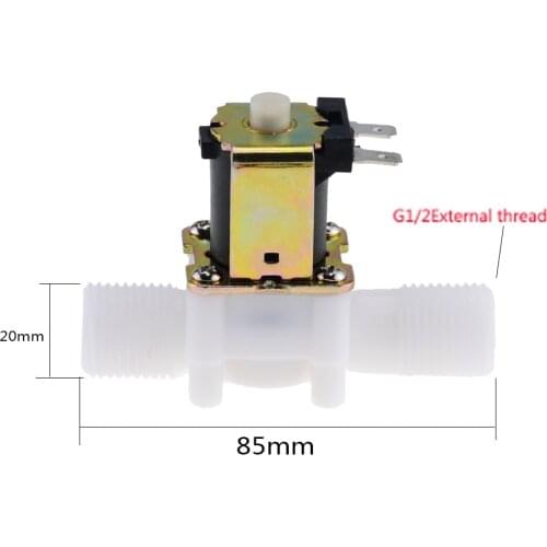 Normally open 1/2" DN15 Plastic Solenoid Valve 12V 24V Magnetic Dispenser Drinking Water Pneumatic Pressure Controller Switch