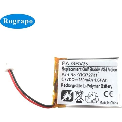 New 280mAh PL482730 YK372731 Replacement Battery For GOLF BUDDY DSC-GB750 DSC-GB900 Voice 2 GPS Rangefinder Plus VS4 Accumulator