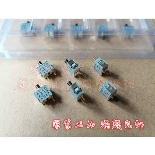 Original new 100% AP1B miniature button switch 2pin vertical power key switch gold plated foot