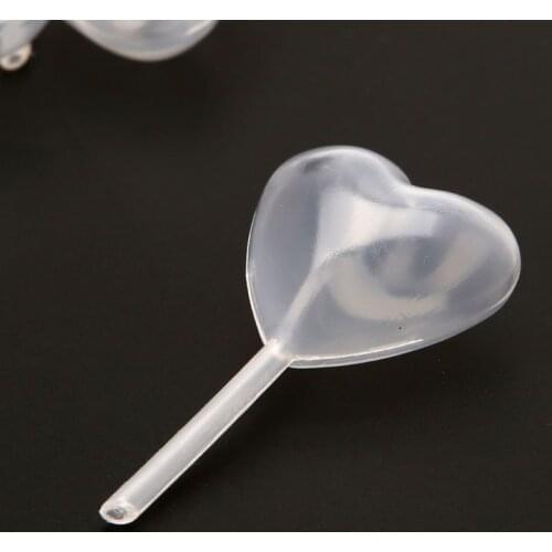 50Pcs Heart Squeeze Dropper Plastic Pipettes Cupcake Injector Resin Jewelry Tool