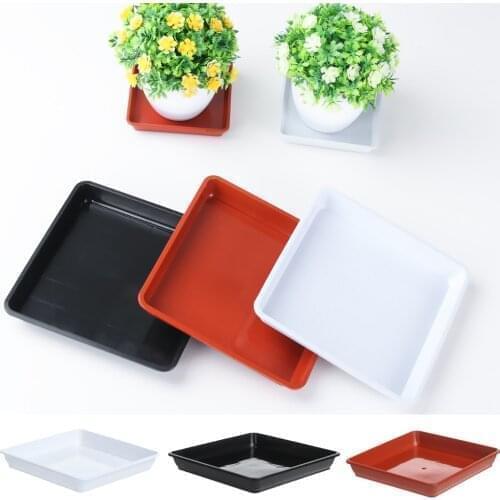 Durable Square Plant Saucer Plastic Heavy Duty Drip Trays Plastic Saucer Base Flower Pot Indoor Outdoor Garden Supplies