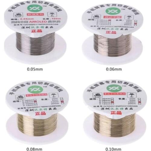100m Alloy Gold Molybdenum Wire Cutting Line LCD Display Screen Separator Repair