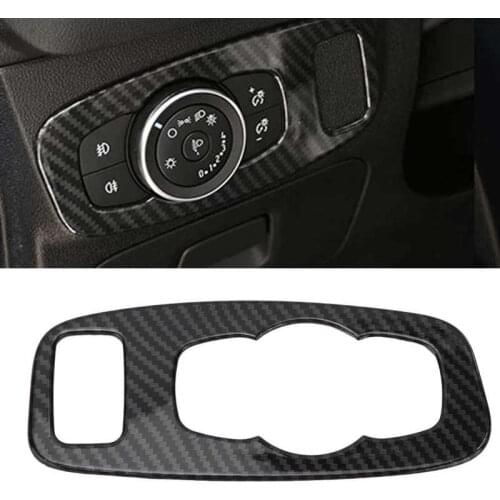 Headlight Switch Cover Carbon Fiber Style Replacement for Ford Focus Sedan/Hatchback 2019 2020 2021