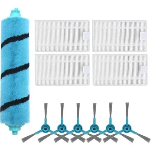 Replacement Roller Brush Side Brush HEPA Filter for Conga 4090 Vacuum Cleaner Robot Sweeper Accessories