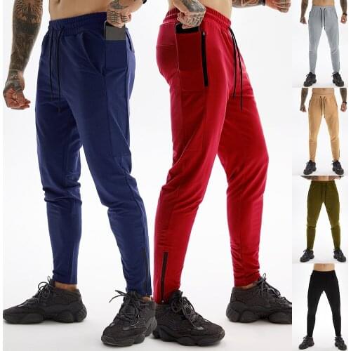 Sport men pants joggers 2020 New Men Sports Pants Trousers Foot Zipper Fitness Gym Sweatpants Pants Male Europe Size