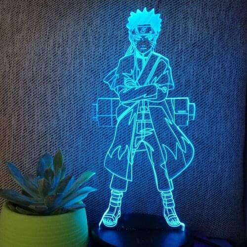 Acrylic 3D LED Night Light 7 Color Changing Kids Bedside Sleep Table Desk Lamp for Kids Xmas Birthday Gift Home Bedroom Decor