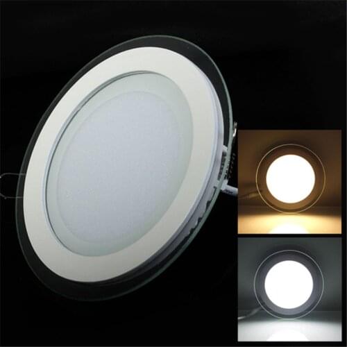 6W 9W 12W 18W LED Panel Downlight Round Glass Panel Lights Ceiling Recessed Lamps For Home Hotel Lighting AC85-265V