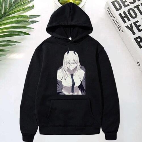 Manga Hoodies Japan Anime Chainsaw Man Hoody Sweatshirt Makima Bad Woman Pattern Hoodies Men Women Fashion Loose Streetwear Tops