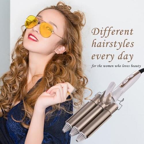 2020 Hot-Selling Style, Professional Hairdressing Tools, Three-Tube Ceramic Curling Iron, Big Waves, Convenient and Fast