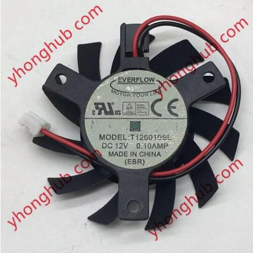 Everflow T126010SL DC 12V 0.10A 2-wire 55X55mm Server Cooling Fan