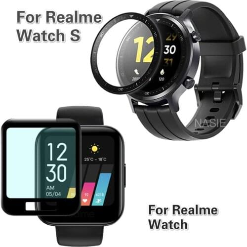 For Realme Watch S 3D Curved Edge Film Clear Full Cover Screen Scratch Proof Protective Film For Realme Watch Accessories