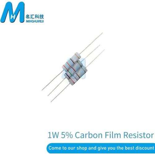 10PCS 3W Carbon Film Resistor 5% 1R ~ 1M 1R 4.7R 10R 22R 33R 47R 1K 4.7K 10K 100K 10 22 33 47 4K7 ohm oxide film resistance