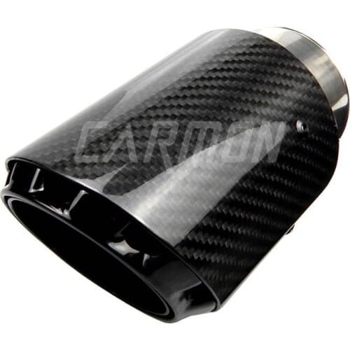 2021 New Type Bullet Design Three-layers Carbon Fiber Exhaust Pipe Muffler Tip Car Modified Tail Pipe Tip