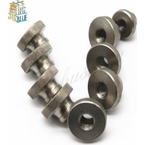 5pcs or 10pcs M2 M2.5 M3 M4 M5 M6 Stainless Steel Knurled Thumb Nut With Collar Manual Adjustment Nuts Round Head Knurling Gb806