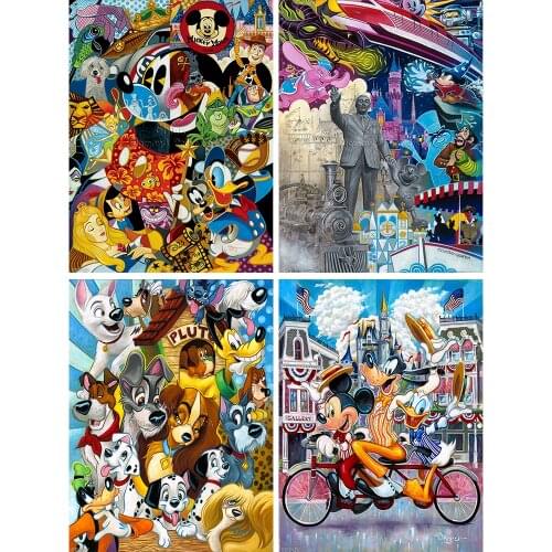 5D DIY Diamond Painting Disney Cartoon Animal Amusement Park Full Square Round Embroidery Mosaic Set Cross Stitch Home Decor Art