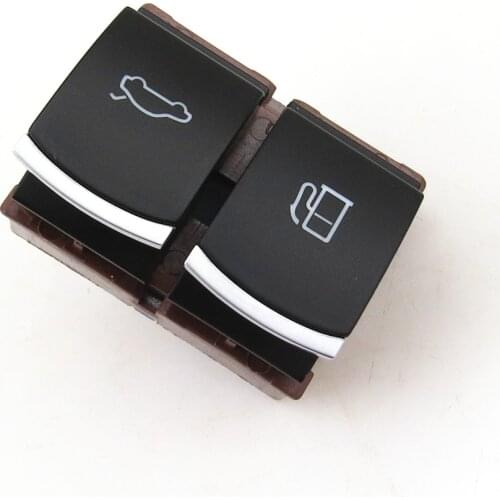 READXT car accessories Chrome Trunk Lid Release Switch Button+Gas Door Fuel Tank Switch For PASSAT B6 3C CC Tiguan 35D 959 903 B