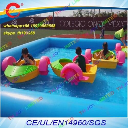 Free sea shipping to port,10pcs/lot,max load of 50kg,kids and adults plastic hand water float paddle boat in pool