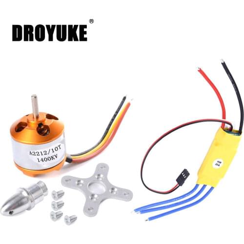 Hot XXD A2212 930KV 1000KV 1400KV 2200KV A2208 2600KV Brushless Motor with 30A Brushless ESC Motor Speed Controller for RC Drone