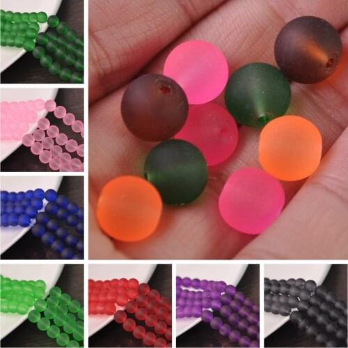 Bulk New 8mm 10mm Jelly Like Round Crystal Glass Loose Beads For Jewelry Making