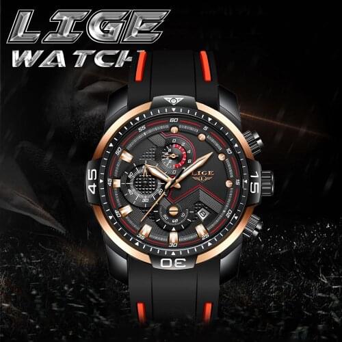 LIGE 9923 New Mens Watches Luxury Brand Men Sport Watch Quartz Date Clock Waterproof Business Wristwatch For Men