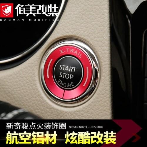 For X-Trail 2014-2019 1pcs/set Car Interior Ignition Panel Decorative Sticker Car-styling Auto Accessories Car-covers