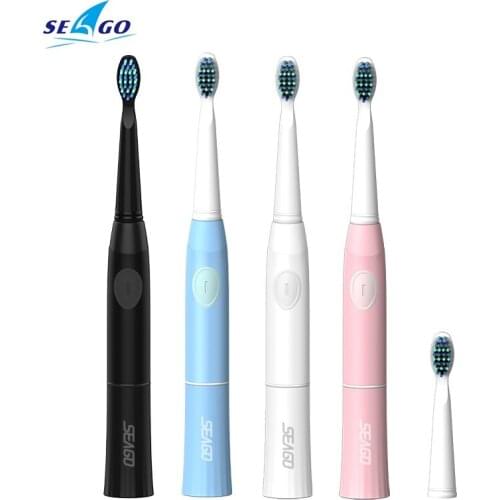 Electric Toothbrush with 1 Replacement Brush Heads Battery Sonic Teeth Brush Deep Cleaning Included Soft-bristle SG503