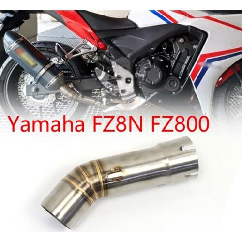 Motorycle Exhaust Muffler Adapter Exhaust Connect Middle Link Tube Pipe For Yamaha FZ8N FZ8 FZ800