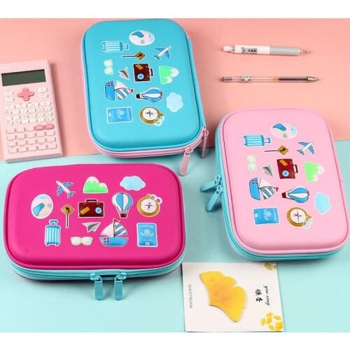 Korean Version of The New 3D PU Leather Large-capacity Pencil Case Student Pencil Case Pencil Case Pencil Case