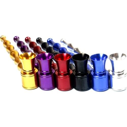 Creative High Quality Smoking Herb Pipe 127*32MM Aluminum alloy Bowl Detachable Tobacco Smoking Tobacco Pipe
